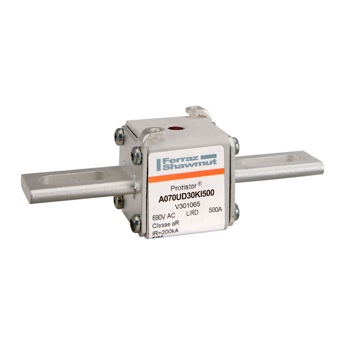 V301065 - PROTISTOR® SB aR, US short slotted blade, KI, sz.30, 690VAC IEC-700VAC UL, 500A